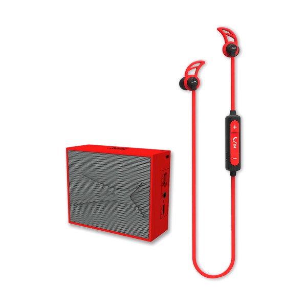 Altec lansing urban sound pack rojo auriculares snake boton y altavoz pocket inalámbrico bluetooth