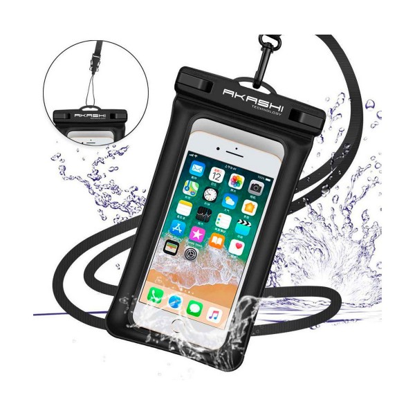 Akashi universal waterproof funda impermeable resistente al agua 20m max. 6.5''