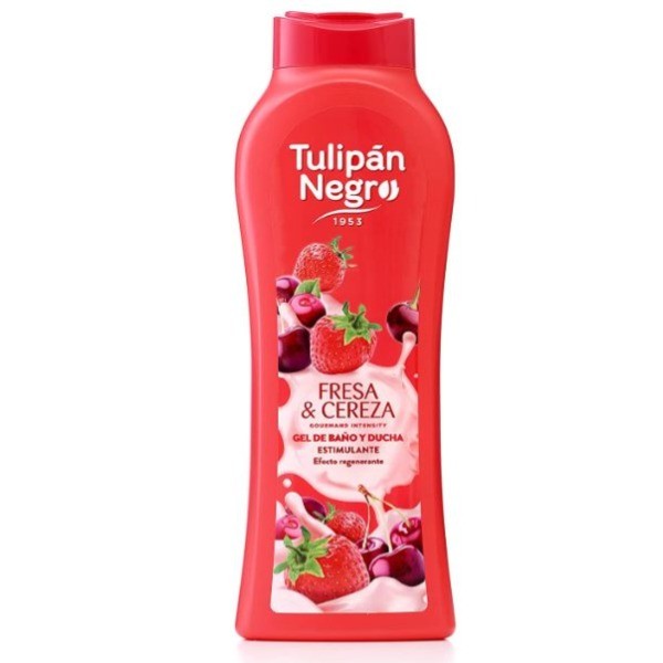Tulipán Negro gel de baño Fresa y Cereza 650ml