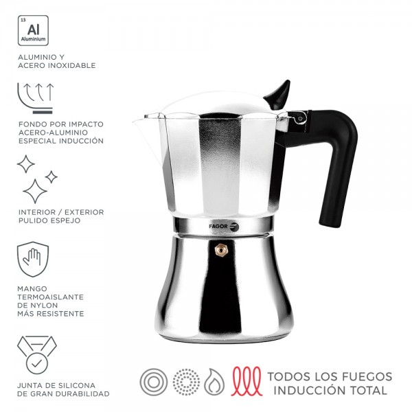 Cafetera cupy de aluminio 9 tazas