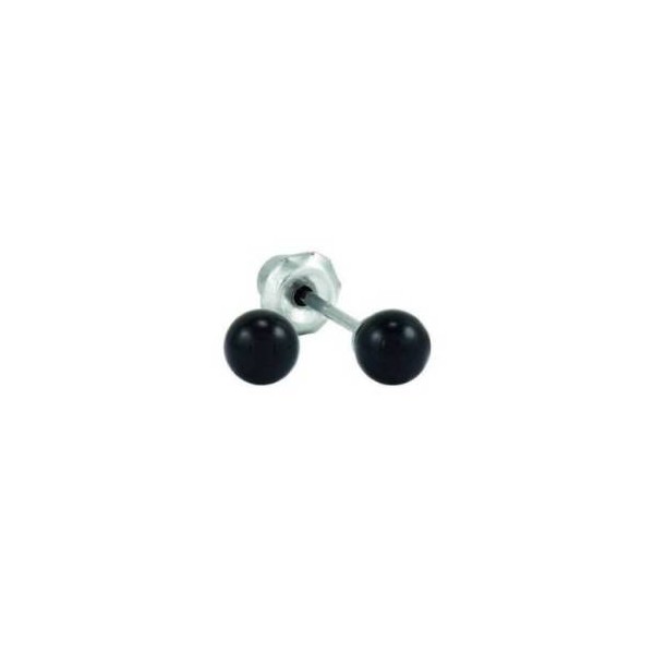 Inverness Pendiente Titanio 557c Bola Negra Cristal 4mm