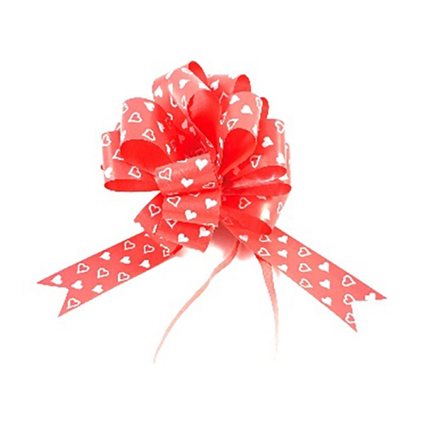 Lazos de adorno de corazones rojos, bolsa 50 uds, 31 mm Lazos de adorno de corazones rojos, bolsa 50 uds, 31 mm