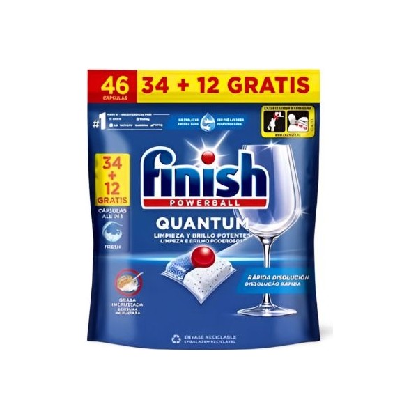 Finish lavavajillas quantum 34+12 GRATIS
